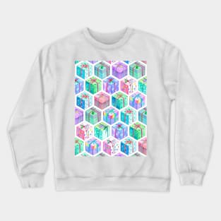 Christmas Gift Hexagons Crewneck Sweatshirt